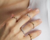 Silver Ring in 3 colors as Wedding Engagement Band  in Silver Bronze Gold colors (listing is for only 1)