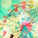 Carnival photography, nursery art, turquoise photo, ferris wheel, wall art, baby, circus photograph,  wall decor by bomobob