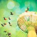 Fine Art Carnival Photo yellow swing ride a day at the fair bokeh sky shades of green - Flying 8x8