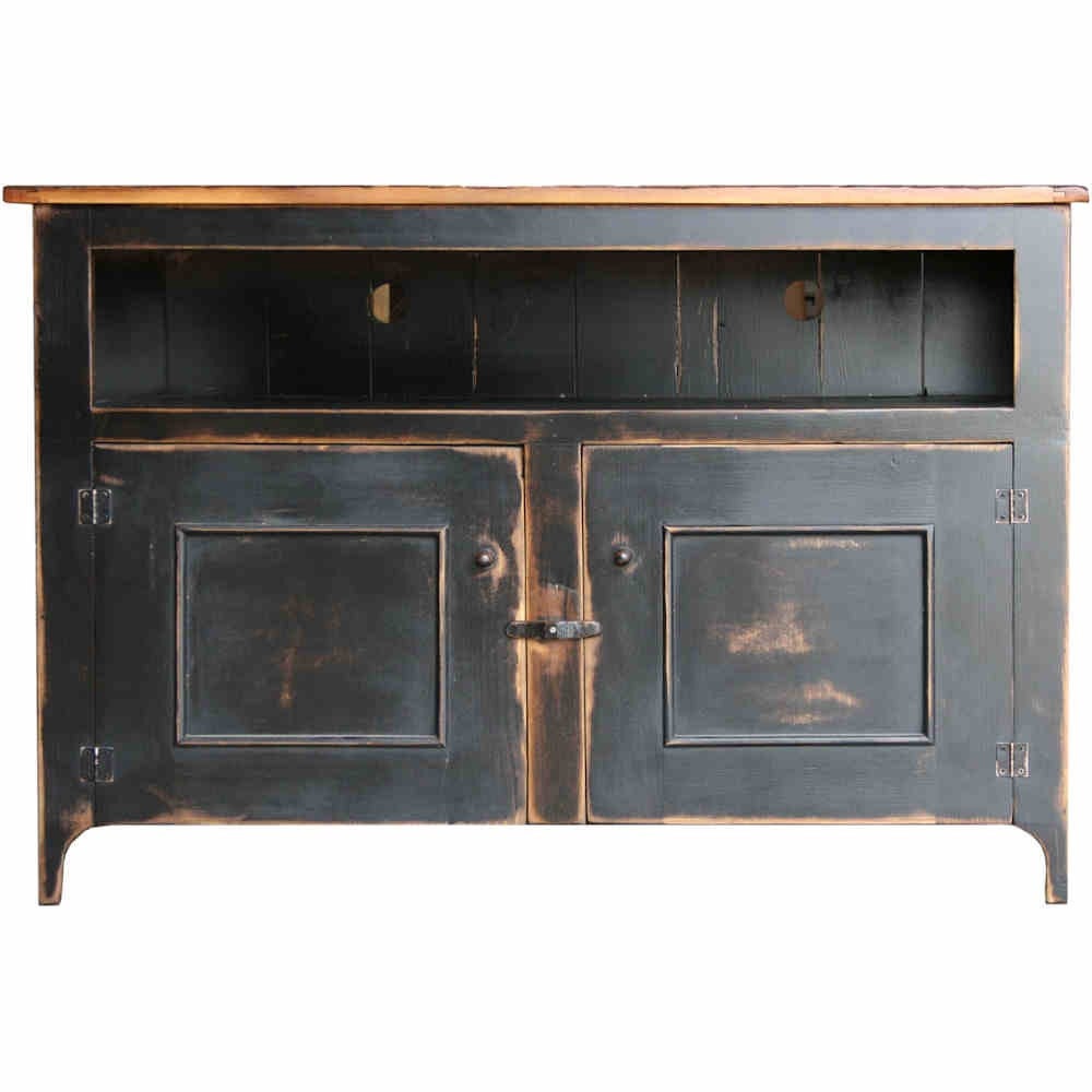 Tall Tuscan TV Stand for Home Theater Handmade to Order