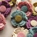Wool Felt Flower - Cottage Blossoms- Dimensional Wool Felt Flowers