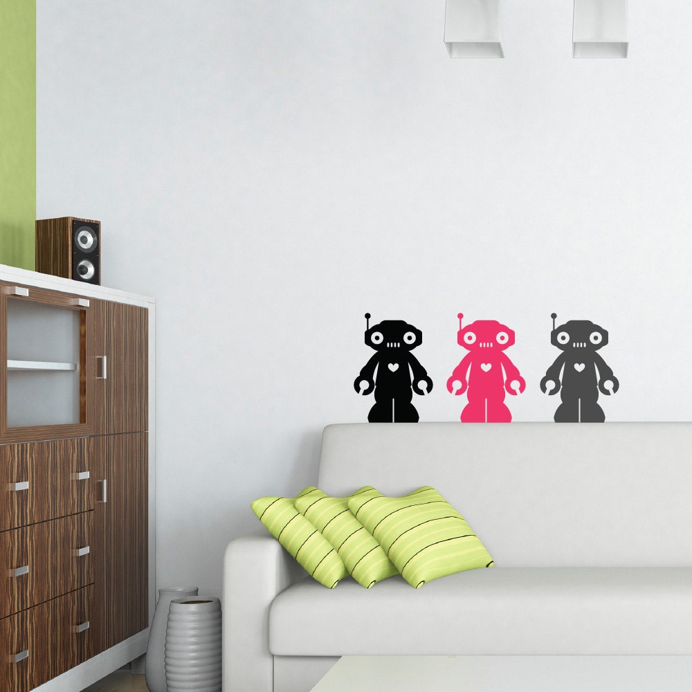 Robot Decals - Set of 3
