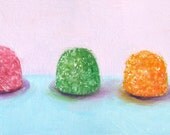 Spice Drops Candy Retro Original Oil ACEO  Still Life Painting Wall Decor