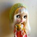 blue green beret hat for blythe