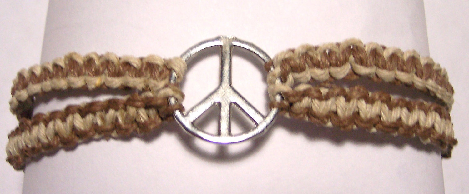 hemp braclet hemp anklet peace sign hemp jewelry