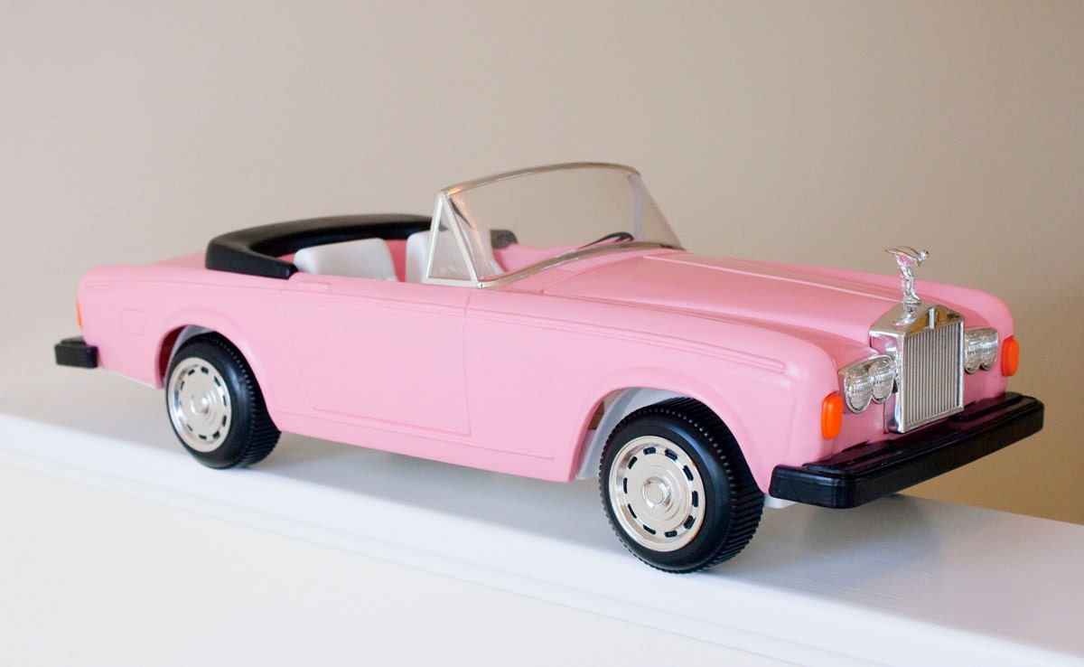VINTAGE ROLLS Royce Pink Zima Barbie Convertible Toy Car RESERVED until July 1