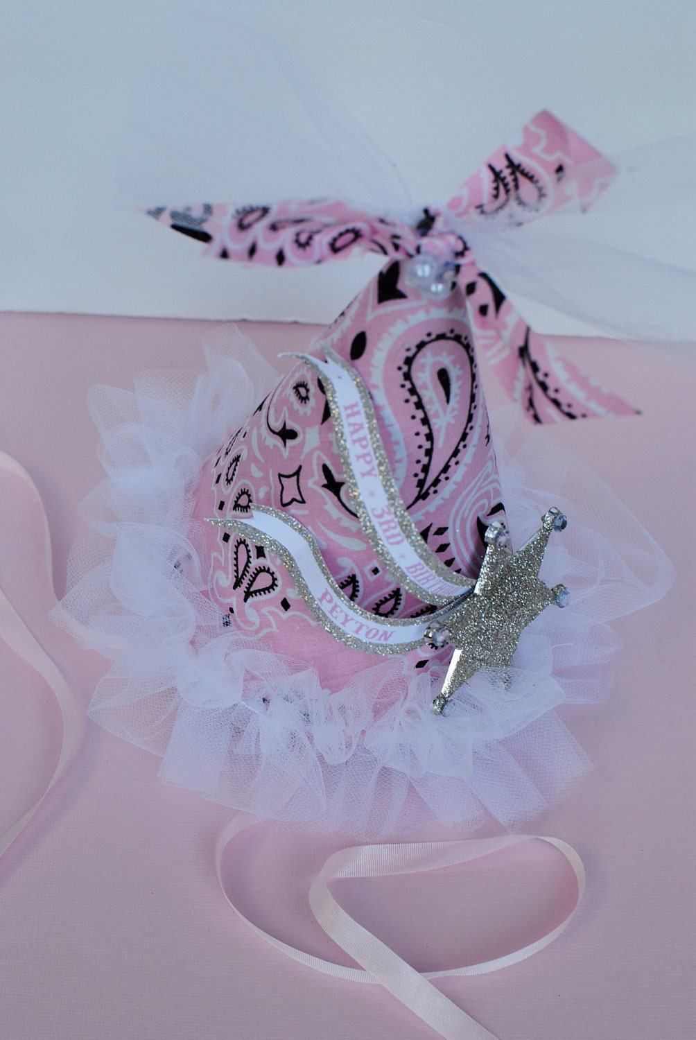 Rhinestone cowgirl birthday/party hat