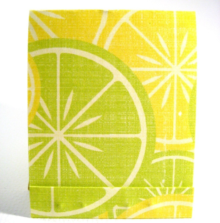 FREE U.S. SHIPPING Five Matchbook Notepads - Lemons and Limes