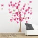 Children's Flower Tree Wall Decal with Butterflies - Daisy Flowers - Kids Bedroom Nursery - Girl Wall Decor - CT103 - G