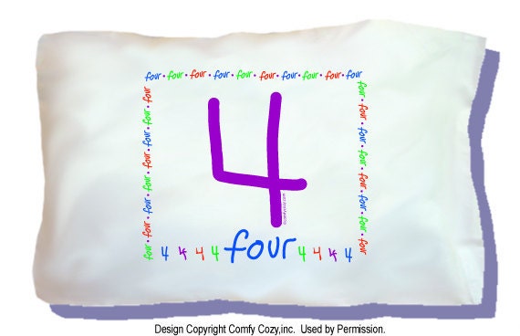 4 Year Old Birthday Glow in the Dark Pillowcase. Il_170x135