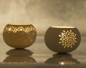 Two Porcelain Tea light Delight Candle holders. of your choice. Design by Wapa Studio.