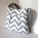 the Pleated bag Small . Chevron . Design Your Own. or Gray and White . crossbody . purse . small tote . adjustable strap .
