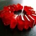 1/2 Strand---Red Orange Quartz Fancy Cut Faceted Nuggets