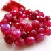 1/2 Strand---Blue Fire Ruby Moonstone Faceted Onion Briolettes