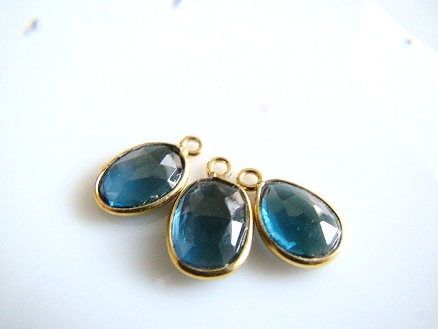 One-- London Blue Topaz Faceted Vermeil Pendant/Charm
