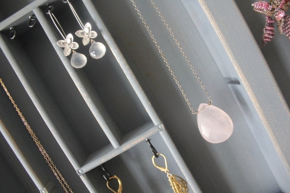 Shabby Chic Gray Jewelry Display