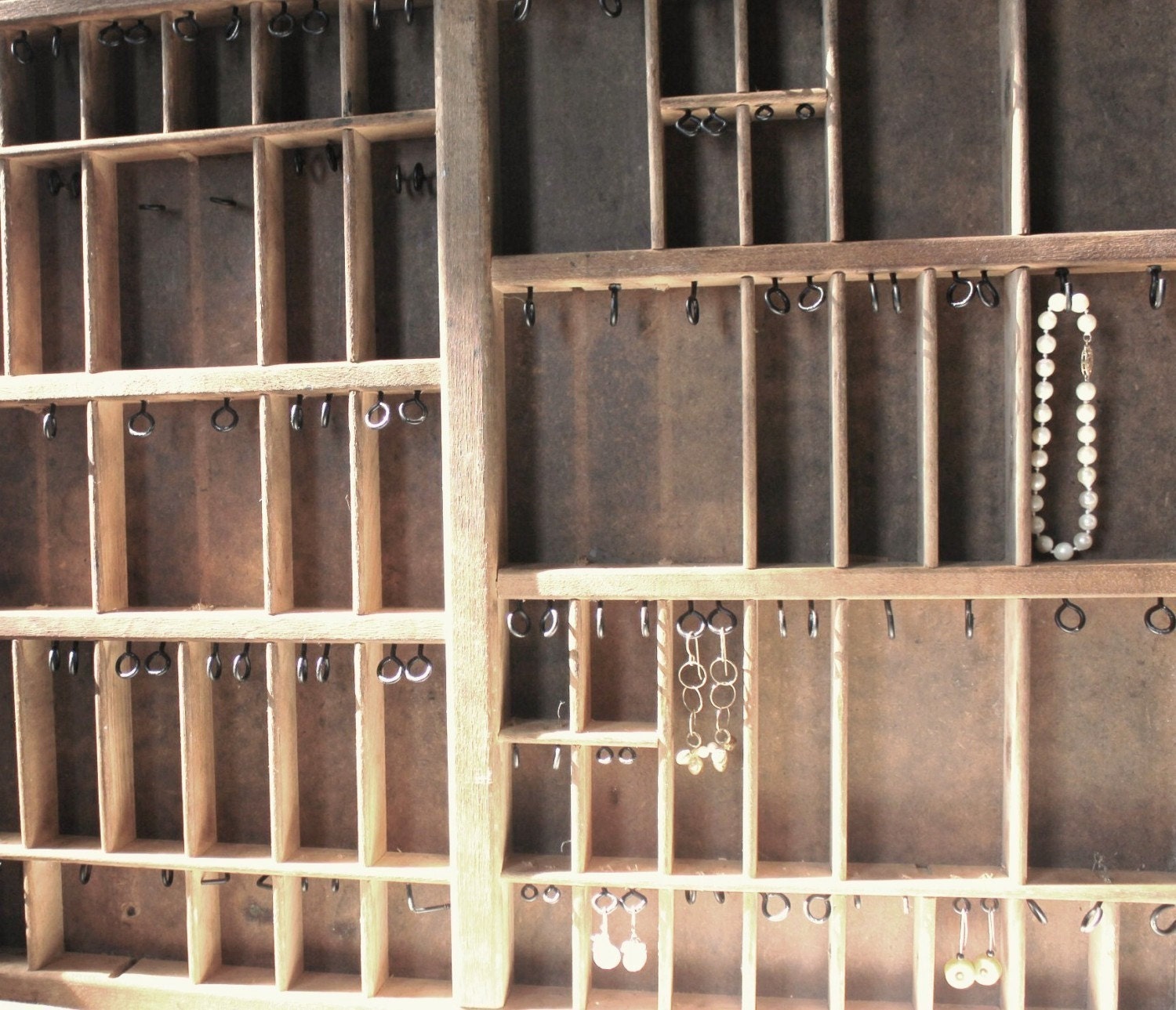 Antique printers typeset drawer for jewelry