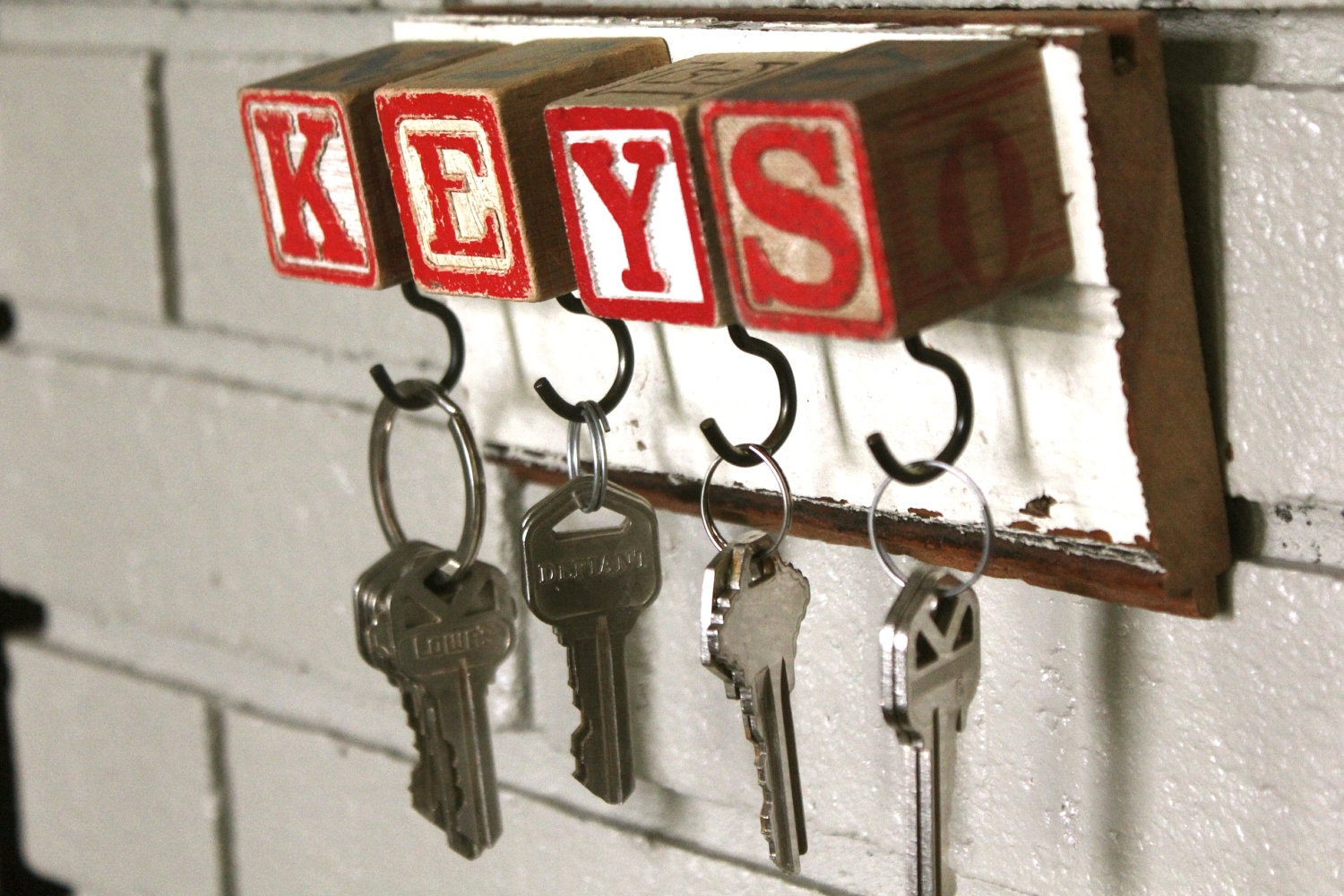 Red Block Key Rack