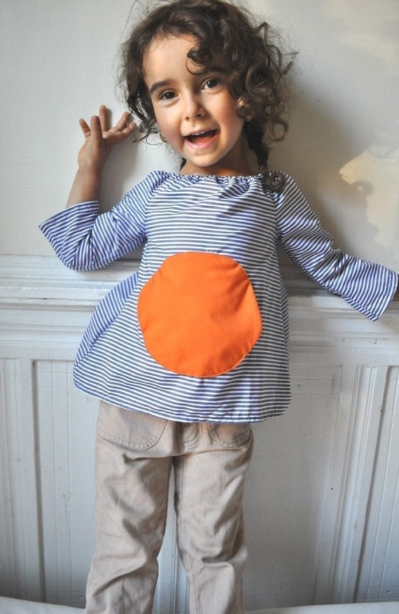 PDF pattern- Magic pocket blouse - 12m up to 4T - Easy sewing -