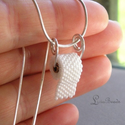 Toilet Paper Pendant, PENDANT ONLY, chain not included with this listing, allow 2-3 weeks before shipping