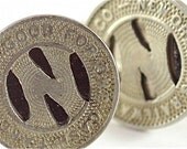 New Orleans Cufflinks - N Transit Tokens - Very Rare 