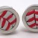 SALE - Authentic Baseball Silver Cufflinks  ((( Made with a REAL baseball )))