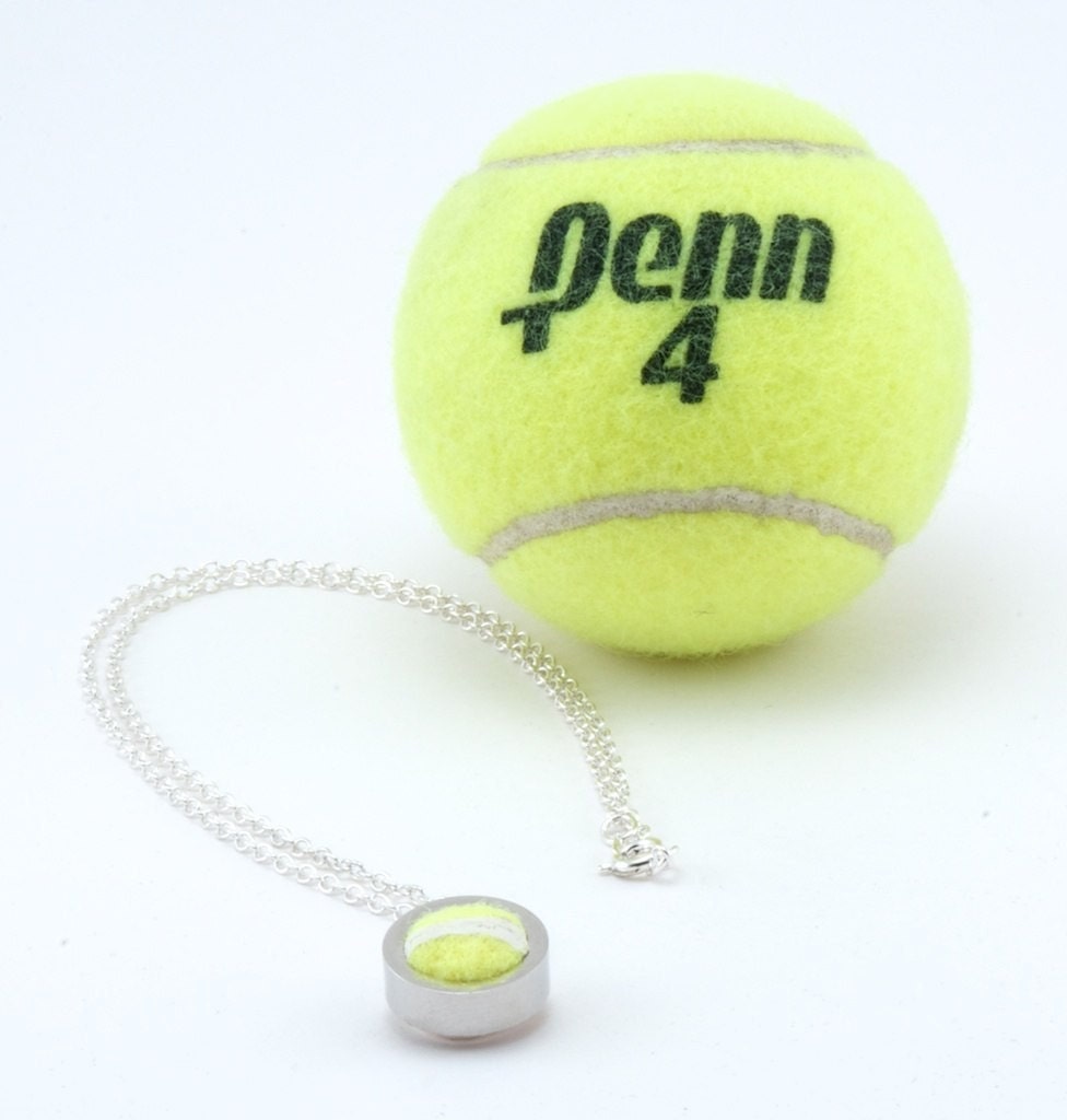 Tennis Ball Pendant and Necklace - Made from a Real Tennis Ball