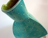 funky ceramic vase w/ 3 striped legs