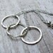 Silver Chain Bracelet, Hammered Circles, Fine Silver, Sterling Silver, Triple Rings, Infinity 3