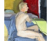 Patrick -Original Framed Oil Painting Male Nude Figure