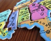 Vintage Puzzle Piece Southern State Pin