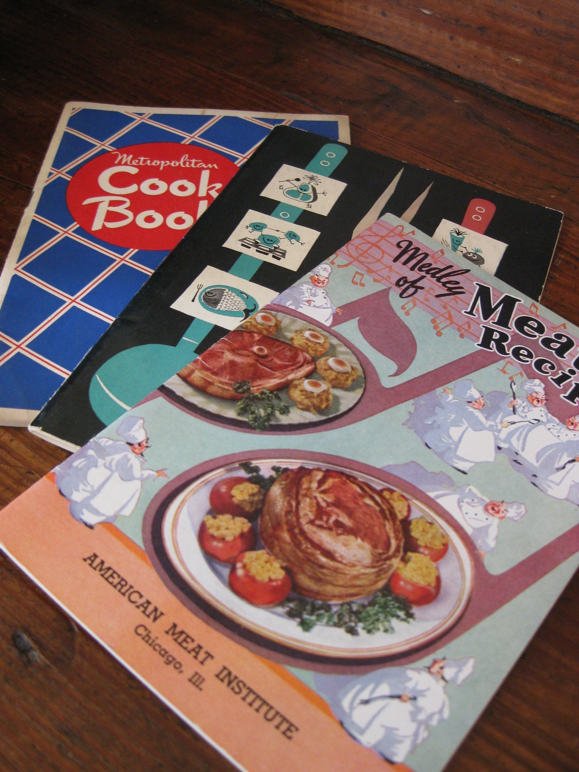 Vintage 1950s Advertising Cookbooks, lot of 3