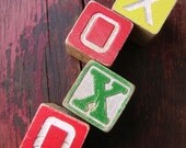 XOXO - Vintage Wooden Toy Blocks