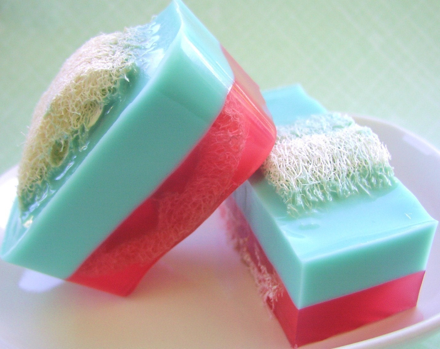 Loofah Soap - Groovy Guava -  All Natural Glycerin - Great for naturally exfoliating - Shaving Soap