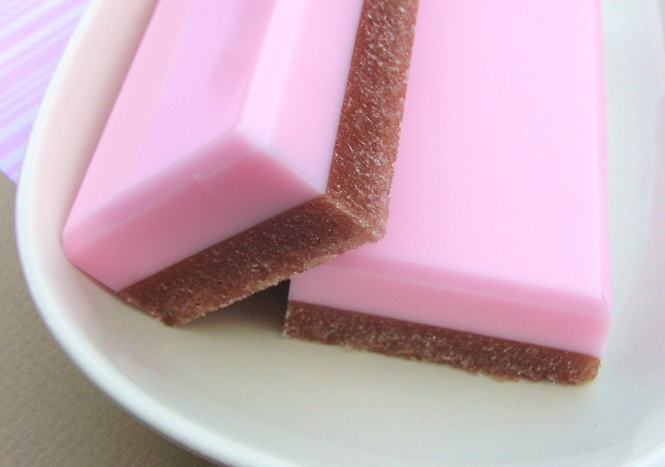Strawberry Cheesecake Soap - Sugar Scrub Soap - Vegan Friendly Soap - Pink Dessert Scent