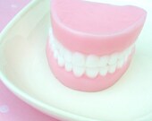 Soaps - Denture Soaps - Over the Hill Gift - Denture Teeth - Bubble Gum Scent - Geekery Soap - Dentist