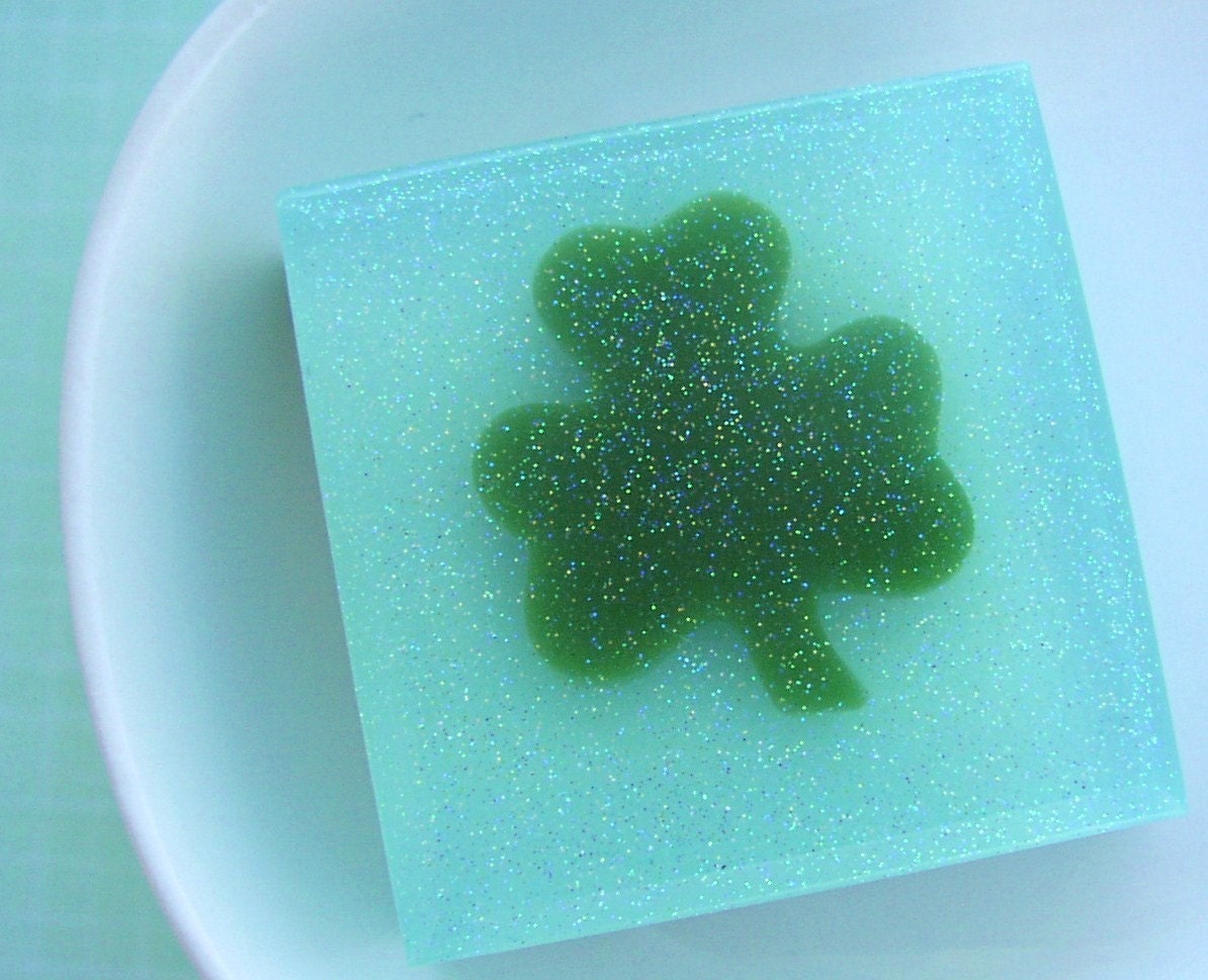 SALE Soap - Luck of the Irish Glycerin Soap Bar - Handmade All Natural