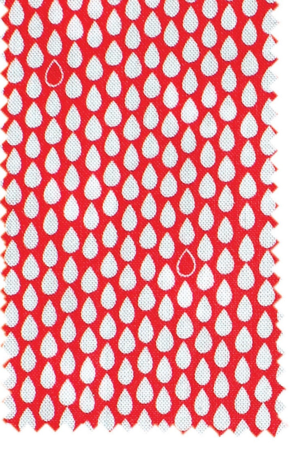 50cm new quilters weight cotton Raindrops in Kimono Red by Umbrella Prints with free sewing pattern included