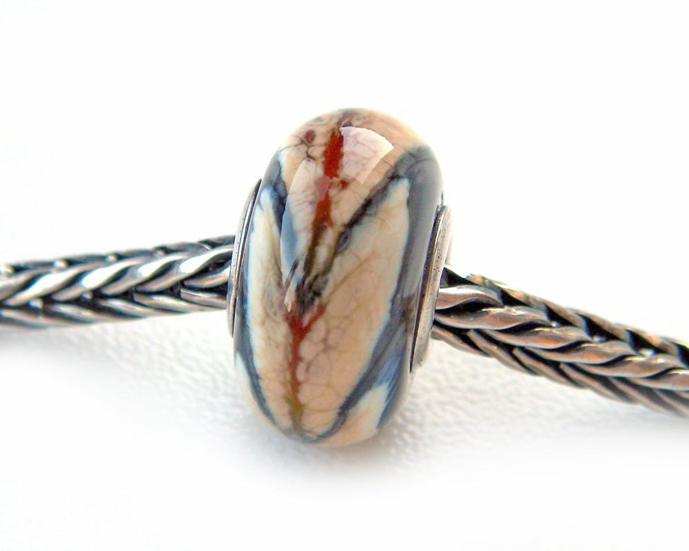 Squirrel - European glass bead with sterling silver core