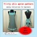 BEGINNER SEWING Apron Pattern PDF Woman's Full Apron Tutorial - Flirty Chic Apron Sewing Pattern