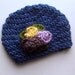 Nanette - 12 to 24 month baby hat with flowers LUXE