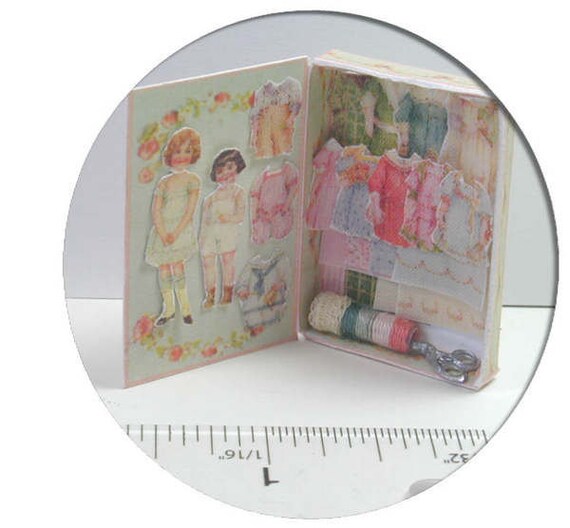 Dolly Sewing Box and Paper Doll Kit by jdayminis on Etsy