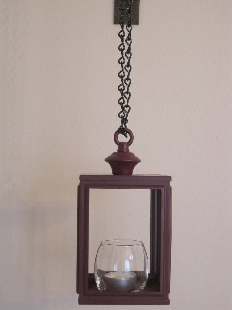 Aubergine Hanging Candle Sconce