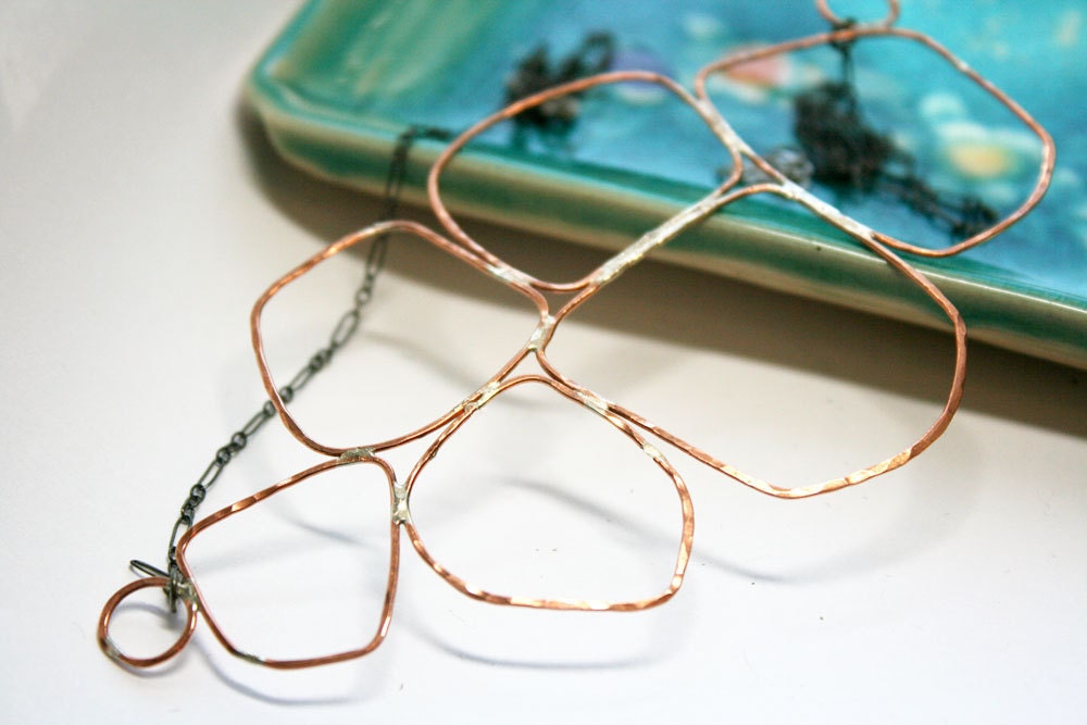 Simple Impact Copper Bubble Necklace