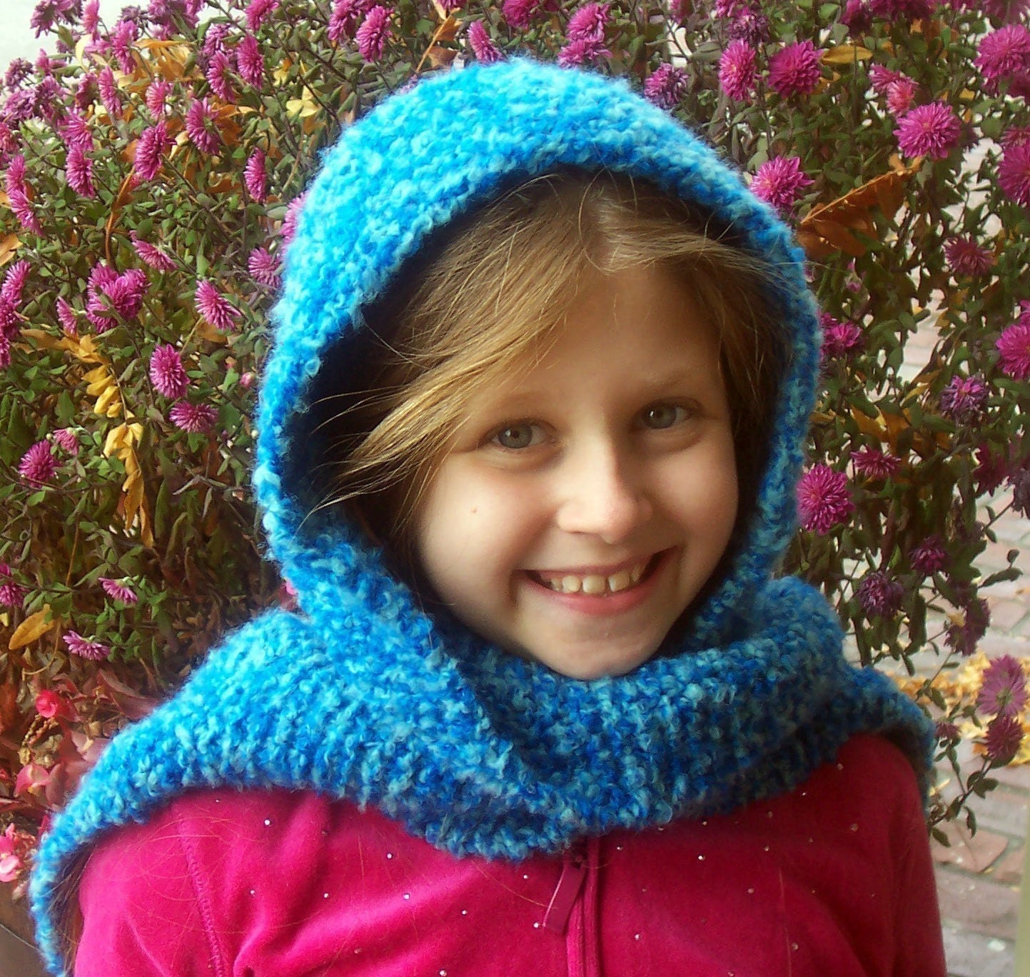 Free Patterns for Scarf Hooded scarf Knitting with knitting  ears hooded pattern