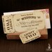 Vintage Ticket Save the Date or Wedding Invitation Set FREE Shipping within the US