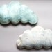 Blue gray crusty cloud - porcelain wall cloud pillow