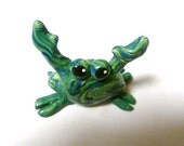 Mini Marble Friends-Not So Crabby Crab -Blue Yellow and Green Swirl