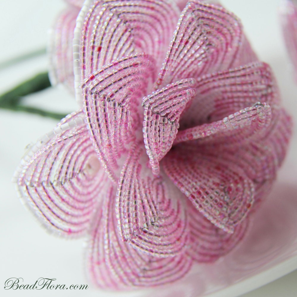 French beaded roses - French Vintage Romance, set of 3