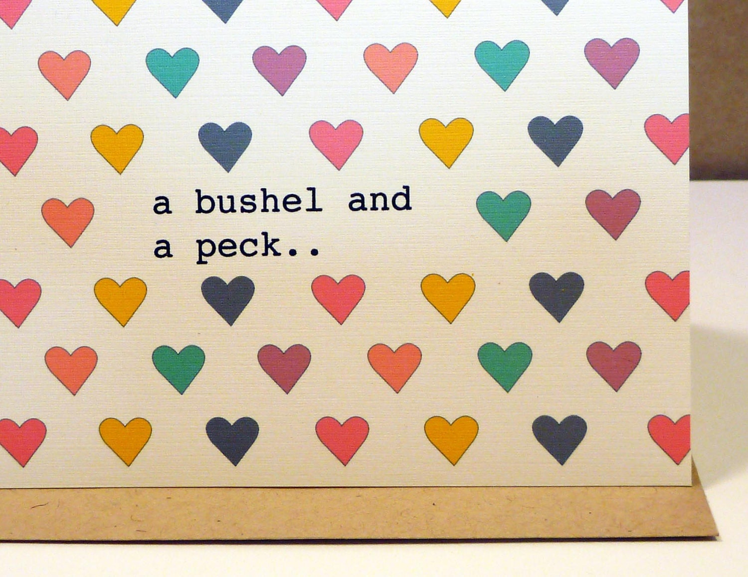 I love you card - Bushel and a Peck - hug - hearts